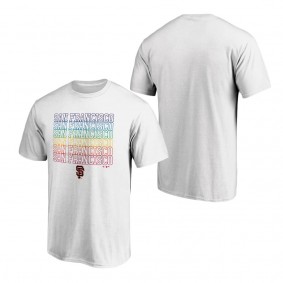 San Francisco Giants White Logo City Pride T-Shirt