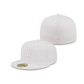San Francisco Giants White on White 59FIFTY Fitted Hat