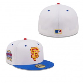 Men's San Francisco Giants White Royal 8-Time World Series Champions Cherry Lolli 59FIFTY Fitted Hat