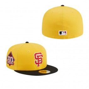Men's San Francisco Giants Yellow Black Grilled 59FIFTY Fitted Hat