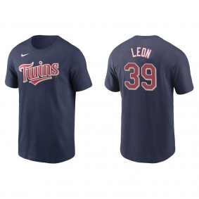 Twins Sandy Leon Navy Name & Number T-Shirt
