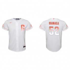 Sean Manaea Youth Giants Nike White City Connect Replica Jersey