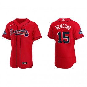 Sean Newcomb Atlanta Braves Red Alternate 2021 World Series Champions Authentic Jersey