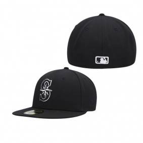 Men's Seattle Mariners Black on Black Dub 59FIFTY Fitted Hat