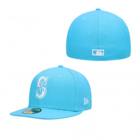 Men's Seattle Mariners Blue Vice Highlighter Logo 59FIFTY Fitted Hat