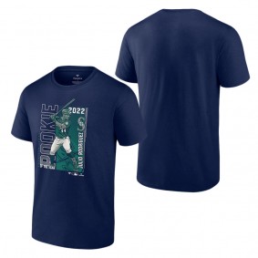 Men's Seattle Mariners Navy 2022 AL Rookie of the Year T-Shirt