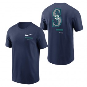 Men's Seattle Mariners Navy Over the Shoulder T-Shirt