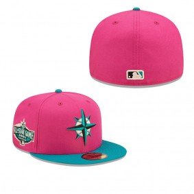 Men's Seattle Mariners Pink Green Cooperstown Collection 2001 MLB All-Star Game Passion Forest 59FIFTY Fitted Hat