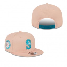 Men's Seattle Mariners Pink Sky Aqua Undervisor 9FIFTY Snapback Hat