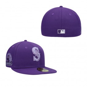 Men's Seattle Mariners Purple Lavender Undervisor 59FIFTY Snapback Hat