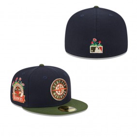 Seattle Mariners Sprouted 59FIFTY Fitted Hat Navy