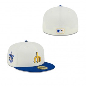 Seattle Mariners Throwback White 59FIFTY Fitted Hat