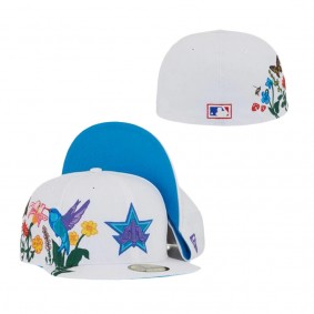 Seattle Mariners White Blooming Blue Undervisor 59FIFTY Fitted Hat