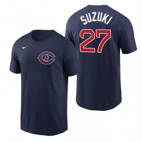 Cubs Seiya Suzuki Navy 2022 Field of Dreams T-Shirt