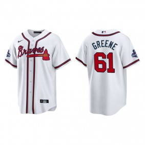 Shane Greene Atlanta Braves White 2021 World Series Champions Replica Jersey