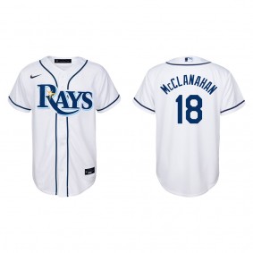 Shane McClanahan Youth Tampa Bay Rays White Home Replica Jersey