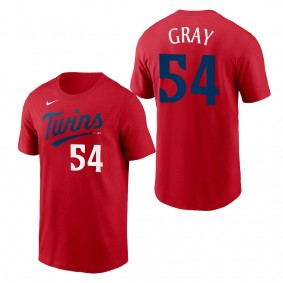Sonny Gray Minnesota Twins Red 2023 Wordmark T-Shirt