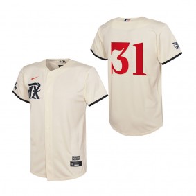 Spencer Howard Youth Texas Rangers Cream 2023 City Connect Replica Jersey