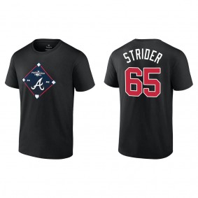 Spencer Strider Atlanta Braves Fanatics Branded Black 2022 Postseason Bound T-Shirt