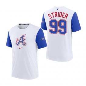 Spencer Strider Atlanta Braves White Royal 2023 City Connect Authentic Collection Legend T-Shirt