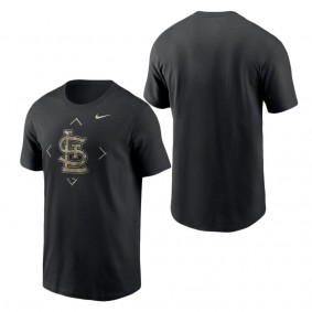 Men's St. Louis Cardinals Black Camo Logo T-Shirt