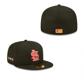 Men's St. Louis Cardinals Black Summer Sherbet 59FIFTY Fitted Hat