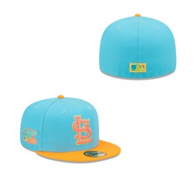 Men's St. Louis Cardinals Blue Orange 1982 World Series Vice Highlighter 59FIFTY Fitted Hat