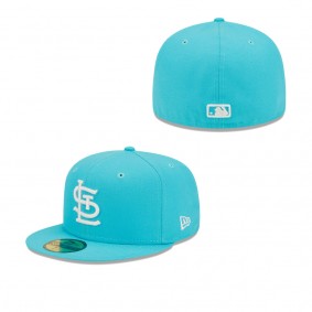 Men's St. Louis Cardinals Blue Vice Highlighter Logo 59FIFTY Fitted Hat