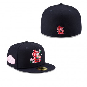 Men's St. Louis Cardinals Navy 2011 World Series Bloom Side Patch 59FIFTY Fitted Hat