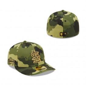 Men's St. Louis Cardinals New Era Camo 2022 Armed Forces Day On-Field Low Profile 59FIFTY Hat