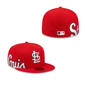 Men's St. Louis Cardinals Red Sidesplit 59FIFTY Fitted Hat