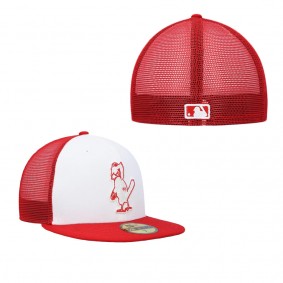 Men's St. Louis Cardinals White Red 2023 On-Field Batting Practice 59FIFTY Fitted Hat