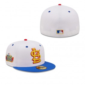 Men's St. Louis Cardinals White Royal 2011 World Series Cherry Lolli 59FIFTY Fitted Hat