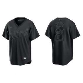 Stephen Vogt Oakland Athletics Black Pitch Black Fashion Replica Jersey