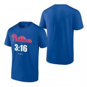 Stone Cold Steve Austin Philadelphia Phillies Royal Blue 3:16 T-Shirt