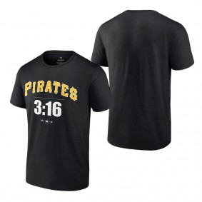 Stone Cold Steve Austin Pittsburgh Pirates Black 3:16 T-Shirt