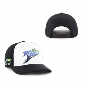 Tampa Bay Rays '47 Cooperstown Collection Retro Contra Hitch Snapback Hat Black White