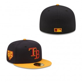 Men's Tampa Bay Rays Navy Gold Primary Logo 59FIFTY Fitted Hat