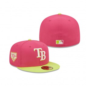 Tampa Bay Rays Pink 20th Anniversary Beetroot Cyber 59FIFTY Fitted Hat