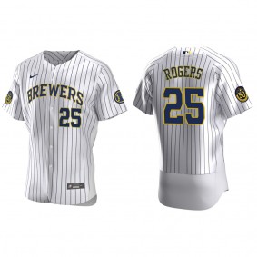 Brewers Taylor Rogers White Authentic Home Jersey