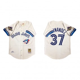 Teoscar Hernandez Toronto Blue Jays White Mitchell & Ness 1992 Authentic Jersey