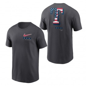 Men's Texas Rangers Anthracite Americana T-Shirt