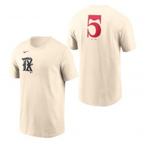 Men's Texas Rangers Corey Seager Cream 2023 City Connect Name & Number T-Shirt