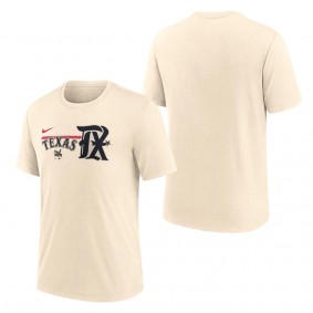 Men's Texas Rangers Cream 2023 City Connect Tri-Blend T-Shirt