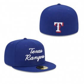 Texas Rangers Fairway Script 59FIFTY Fitted Hat