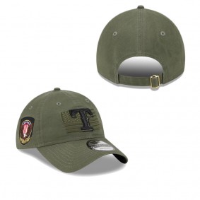 Men's Texas Rangers Green 2023 Armed Forces Day 9TWENTY Adjustable Hat