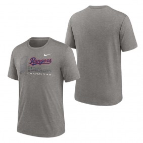 Men's Texas Rangers Nike Heather Gray 2023 World Series Champions Tri-Blend T-Shirt