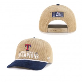 Men's Texas Rangers '47 Khaki 2023 World Series Champions Cord Hitch Adjustable Hat