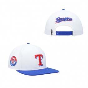 Texas Rangers Pro Standard White Logo Snapback Hat