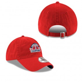 Men's Texas Rangers New Era Red 2023 World Series Champions Banner 9TWENTY Adjustable Hat